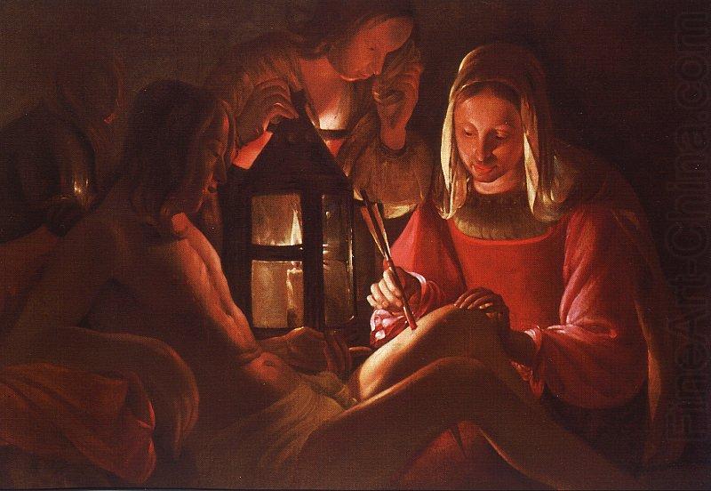 Georges de La Tour St.Irene Removing Arrows from St.Sebastian's Leg china oil painting image